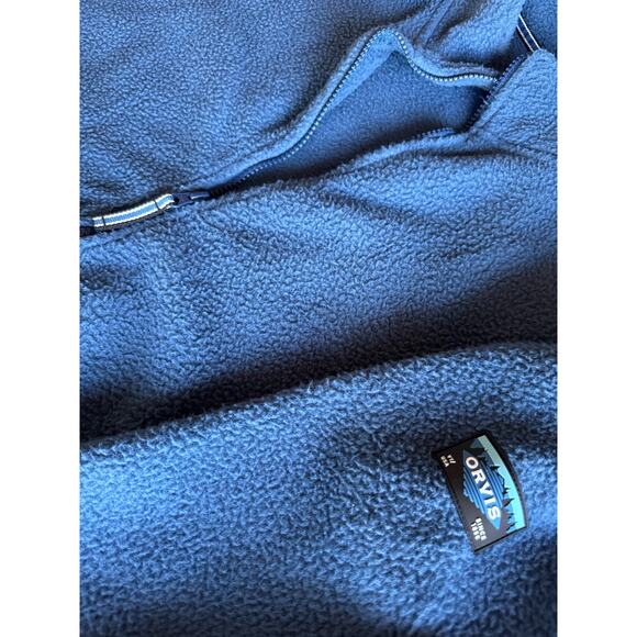 Orvis Blue Fleece Full Zip Collared Medium Jacket - Picture 3 of 7
